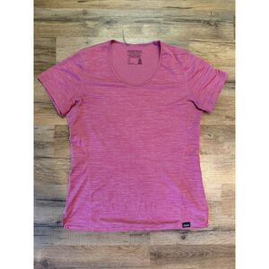 Patagonia Capilene Cool Lightweight Shirt Woman's Small Stretch Pink Run